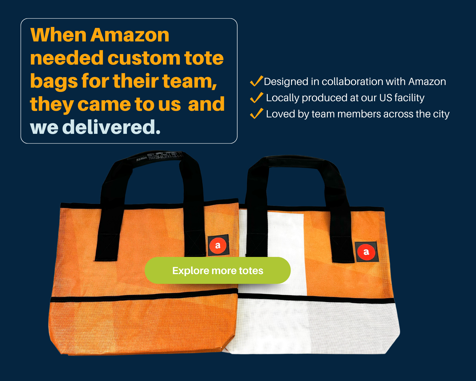 Amazon upcycle tote bags