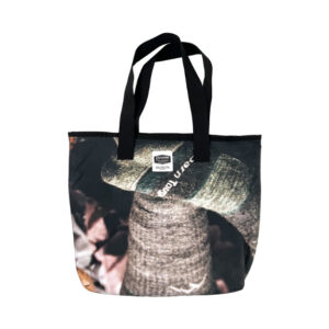 recycled banner tote bag