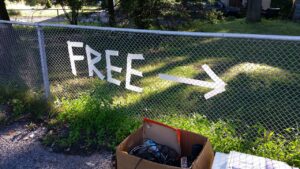 how to recycle upcycle old banners and billboards put on freecycle or craigslist for free