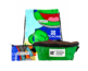 Limited edition upcycled geocaching gear hip packs built from recycled corporate event banners.