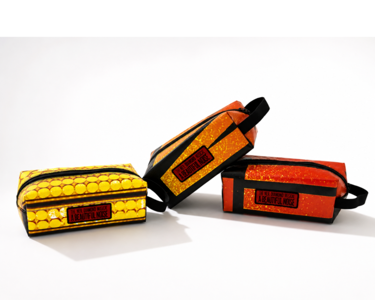 a beautiful noise the musical UPCYCLED TRAVEL POUCH