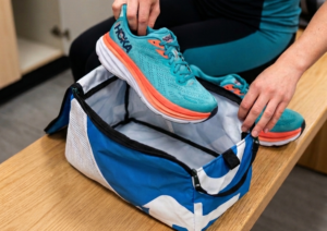 Hoka Upcycled Zipper Shoe Bag