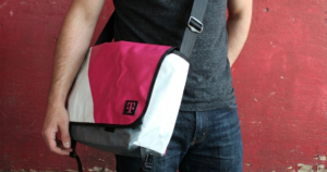 Tmobile Upcycled Banner Messenger BAG