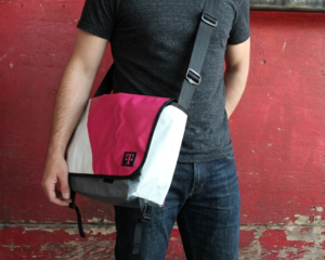 Tmobile Upcycled Banner Messenger BAG