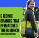 Custom upcycled tote bags made from retired banners, billboards, and technical jackets for sustainable corporate merchandise.