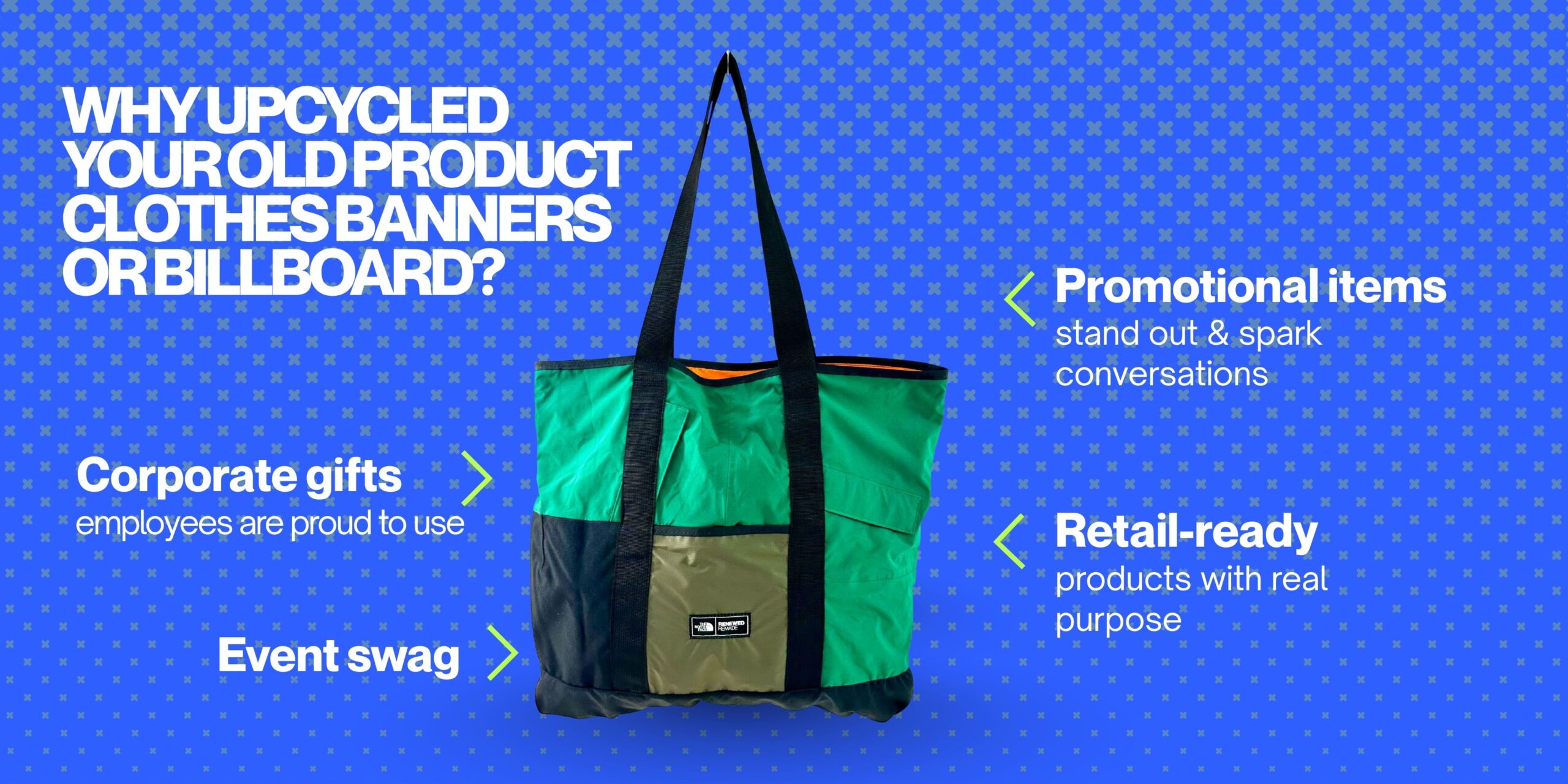 Quality Corporate Merch made of your own old banners or billboard by Ecologic Designs