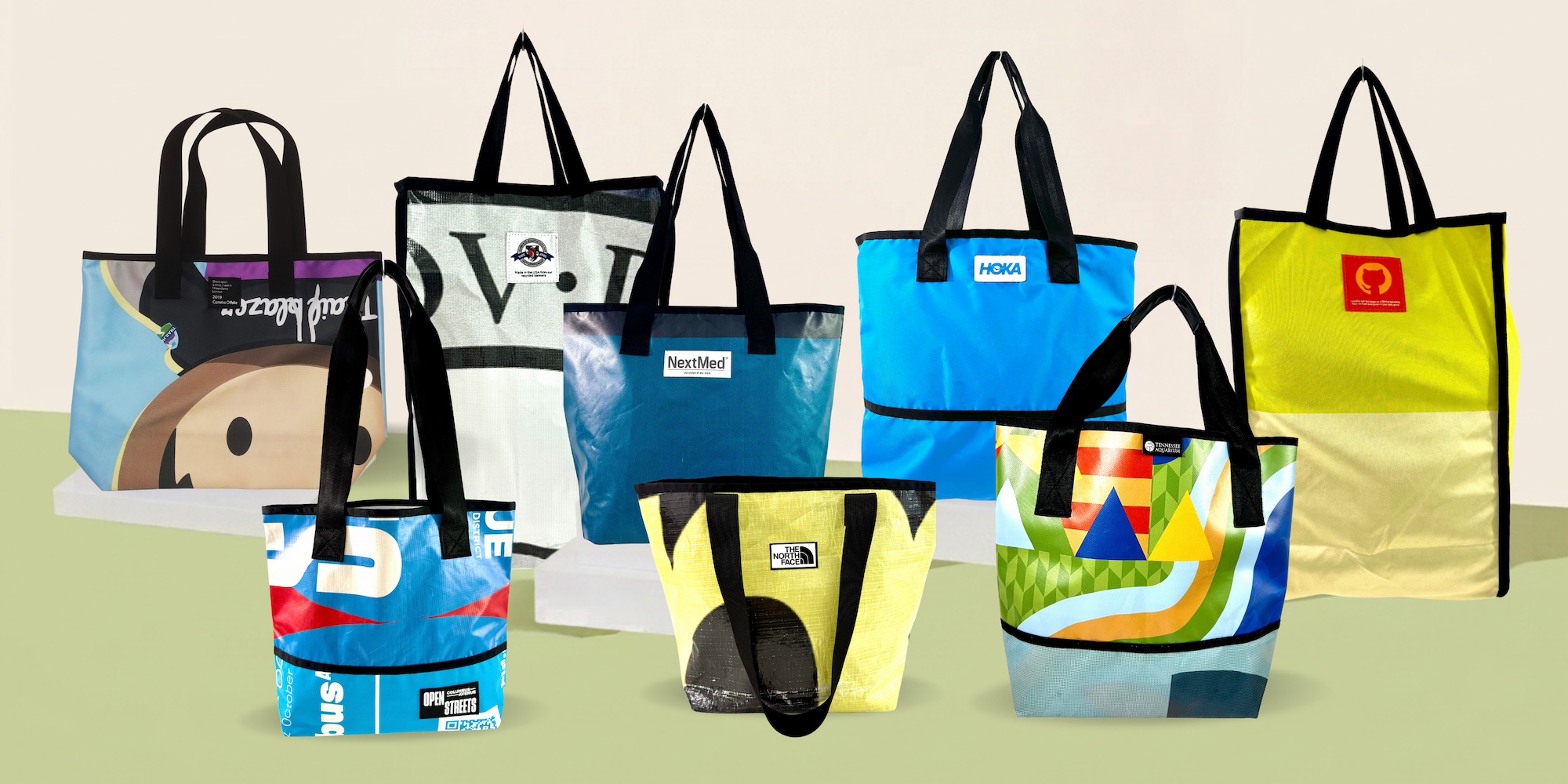 upcycled tote bags for customised corporate gifting