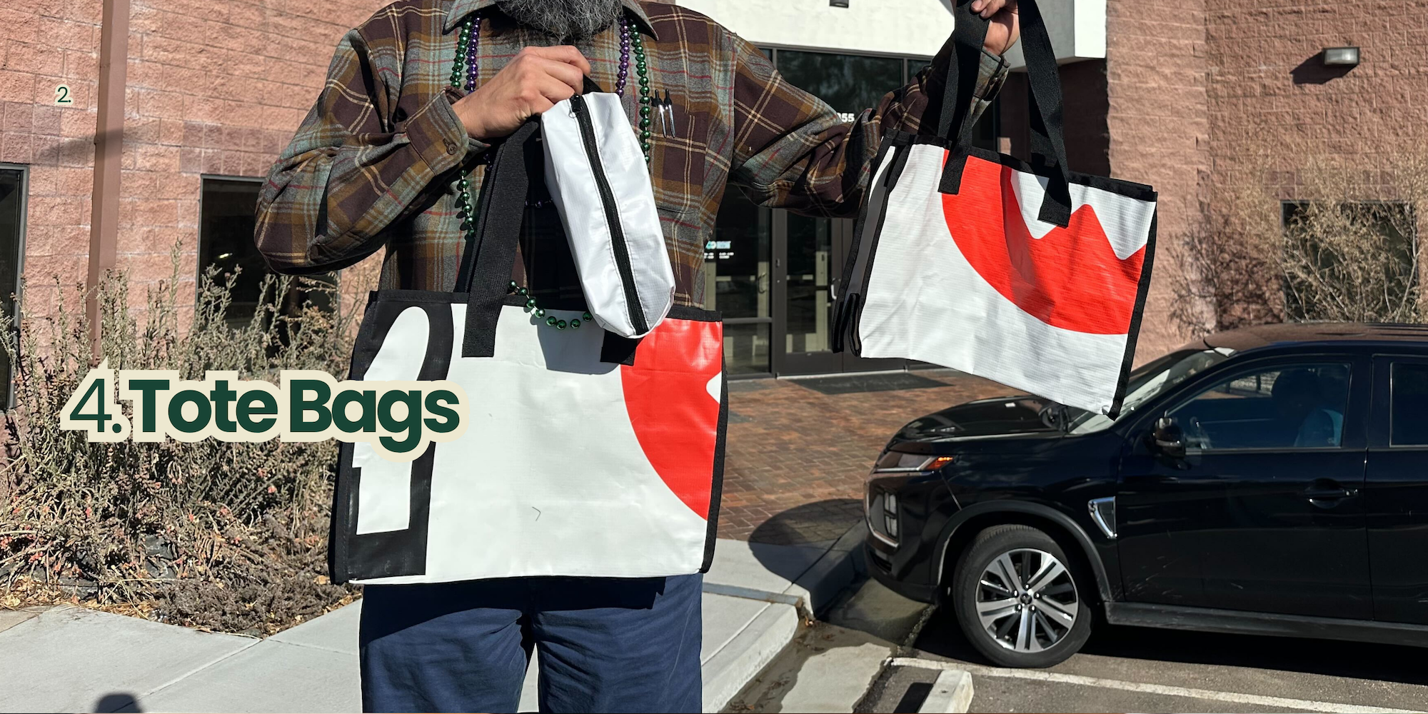 upcycled tote bags for customised corporate gifting